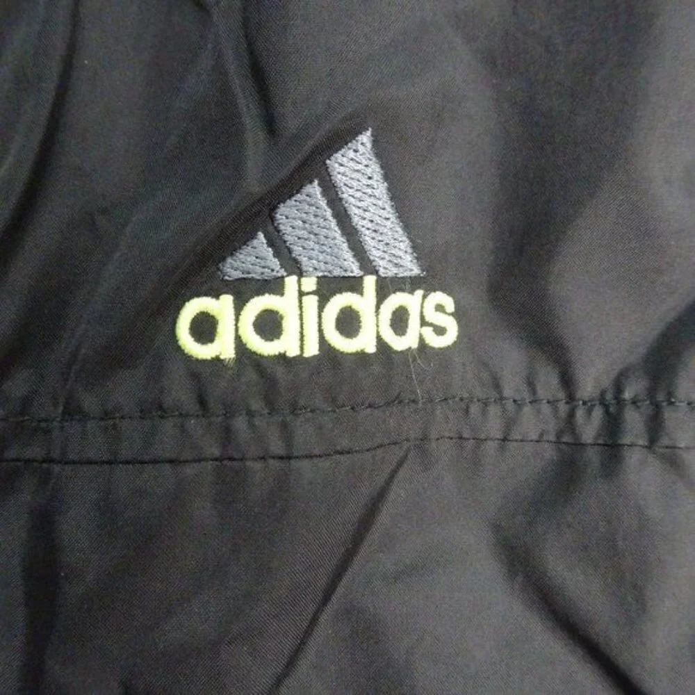 Adidas Black/Gray Full Zip Windbreaker Youth XL
